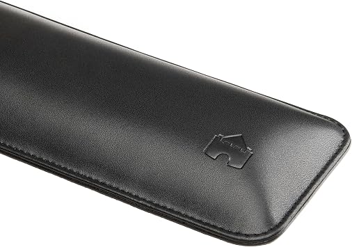 Bailey Full Size by Castle - Leather Ergonomic Computer Wrist Rest Pad for Keyboards with Around 104 Keys - Firm Keyboard Wrist Support for Typists, Gaming, and Heavy Office Use (Nightfall, Full Size)