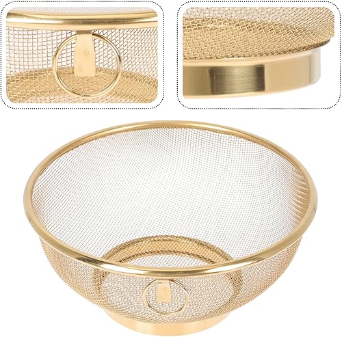 Miniatura 8 de Yardwe Colador de malla de acero inoxidable para cocina, colador de malla fina, escurridor de cesta (7.1 x 7.1 in)