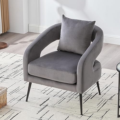 Miniatura 15 de Juego de 1 sofá biplaza pequeño y 2 sillas decorativas, juego de sofá y sillón de 3 piezas para sala de estar, moderno sofá de terciopelo con silla