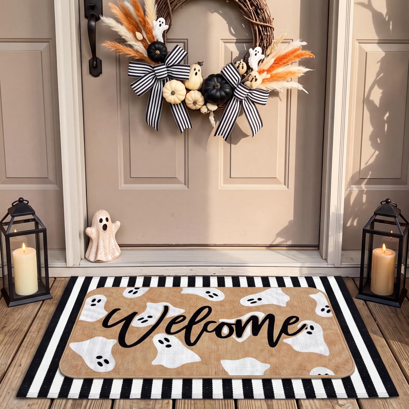 Amazon.com: Tinideya 2 Pcs Halloween Layered Doormat Sets