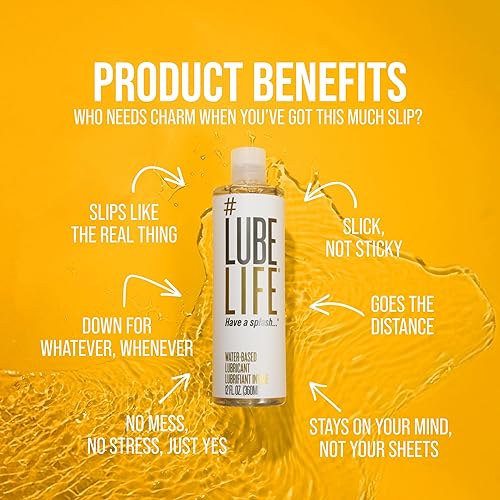 Miniatura 10 de Lube Life Lubricante personal a base de agua, paquete de 3, lubricante a base de agua para hombres, mujeres y parejas, no mancha, 3 x 2 onzas
