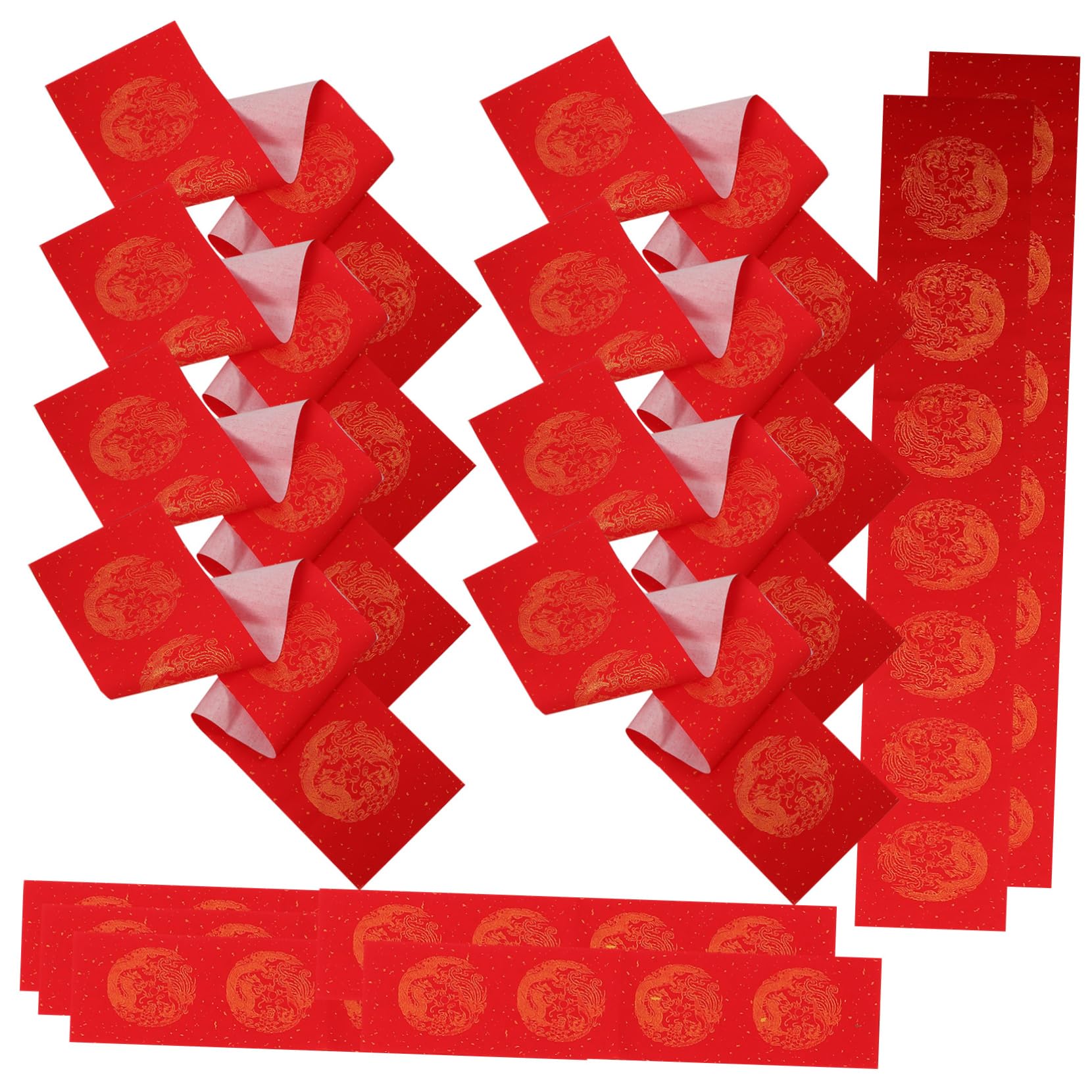 couplets Set， Chinese New Year Decoration,5 Sets Couplet Paper Party Red Calligraphy Practice Spring Festival