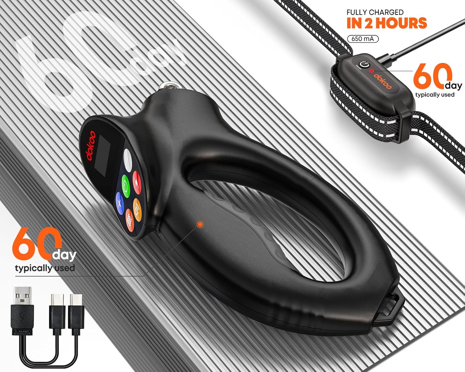 Dog Shock Collar, 1600FT Dog Training E Collar with Remote, Rechargeable Anti Barking Training Collar for 15-100lbs Small Medium Large All Breeds, IPX7 Waterproof with 3 Training Modes