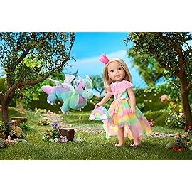 American Girl WellieWishers 14.5-inch Camille Doll Playset with Crisella The Dragon, Doll Dress and Accessories, and Storybook, for Ages 4+