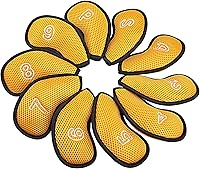 Vista 6 de 10 unids/pack nuevo Meshy Golf Iron Covers Set Golf Club Head Cover Fit Most Irons