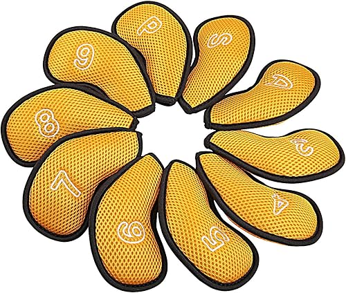 Miniatura 10 de 10 unidspack nuevo Meshy Golf Iron Covers Set Golf Club Head Cover Fit Most Irons