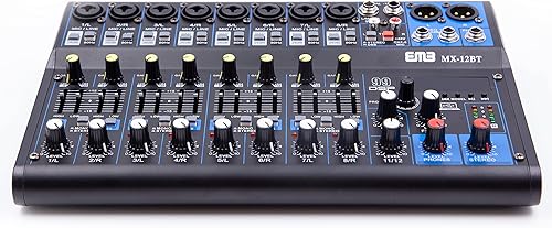 Miniatura 4 de EMB MX12BT 99 DSP Mezclador de audio de 12 canales Consola de mezcla MP3 escritorio de sonido con Bluetooth