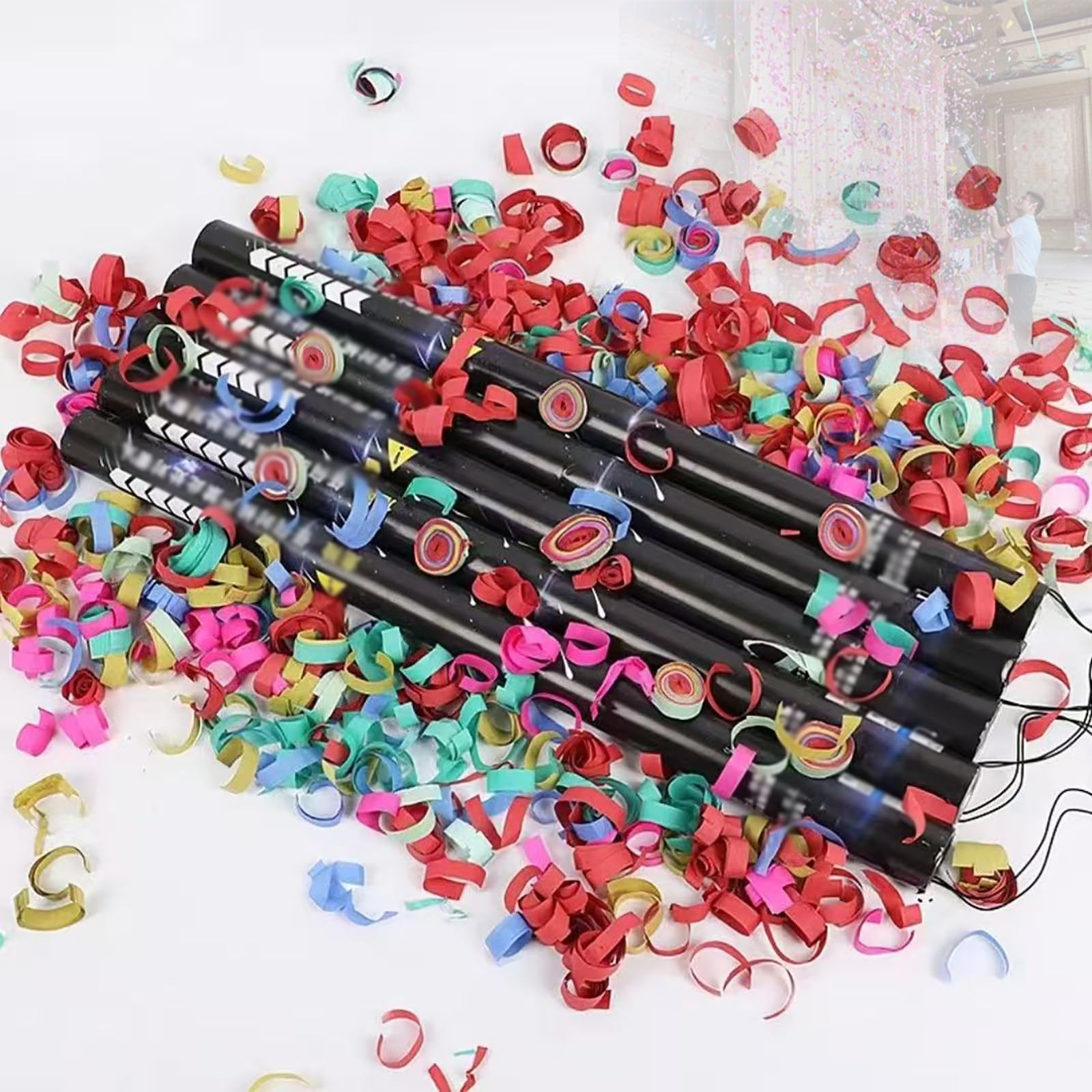 Wyrzutnie Konfetti | Wielokolorowe Wyrzutnie Konfetti Na Wesela, PrzyjęCia Urodzinowe, Psikusy, UkońCzenie SzkołY, Wigilię I Sylwestra Colorroll-25PCS