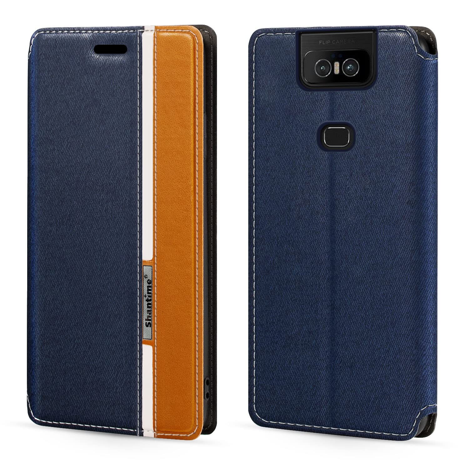Custodia Flip in Pelle PU con Finestra Visibile e Chiusura Magnetica Invisibile Compatibile con Asus Zenfone 4 Max ZC554KL, Protezione Totale (Marrone