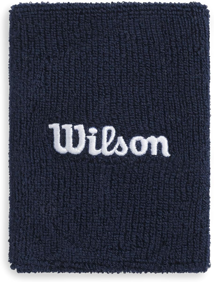 Muñequeras Wilson U Wide Terry Classic Navy unisex azul oscuro
