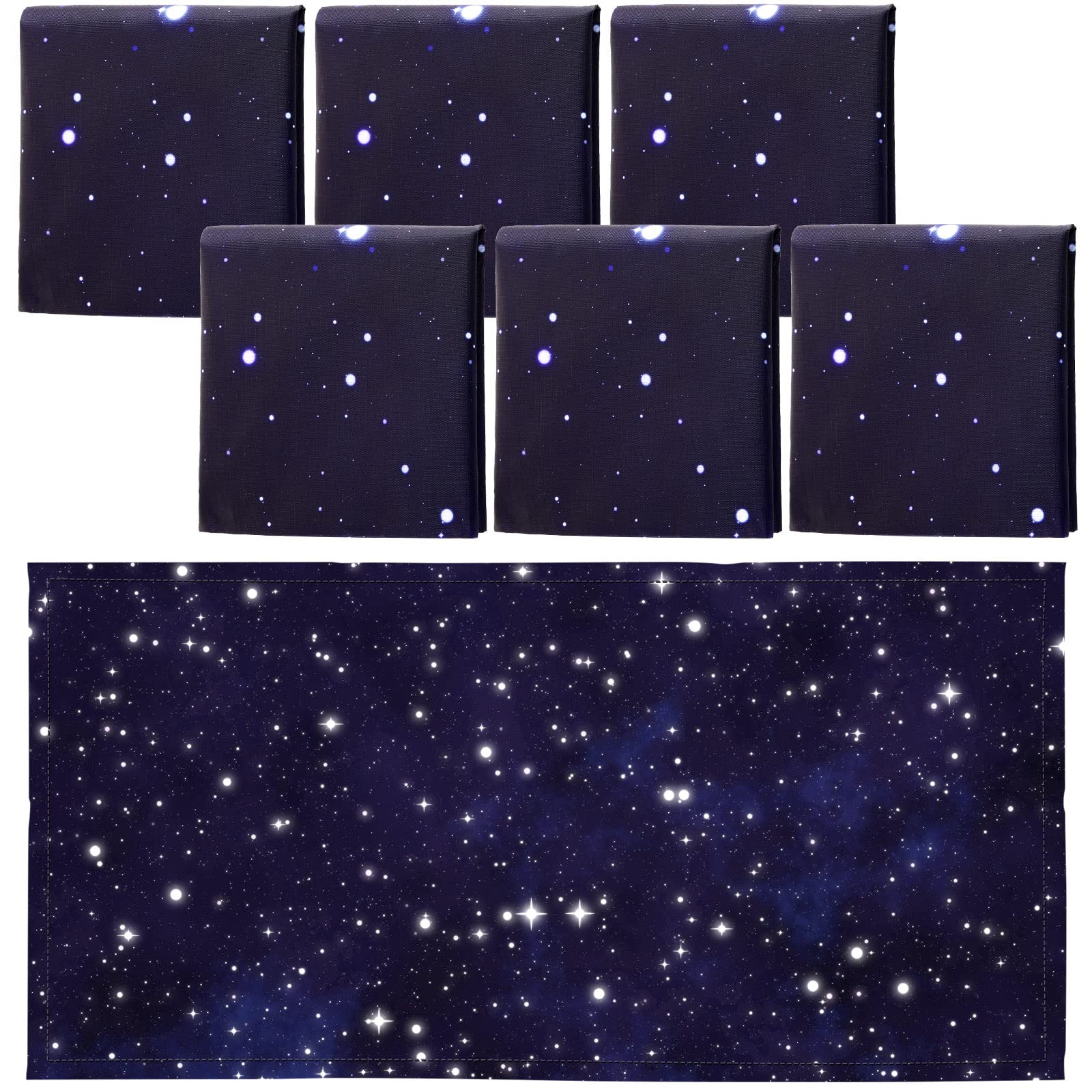 Hortsun 6 Pcs Fluorescent Light Covers - 4 x 2 Feet Magnetic Light Filters, Must Haves for Teacher Supplies, Ceiling Covers for Classroom Fluorescent Shade Hospitals School Office(Starry Sky)