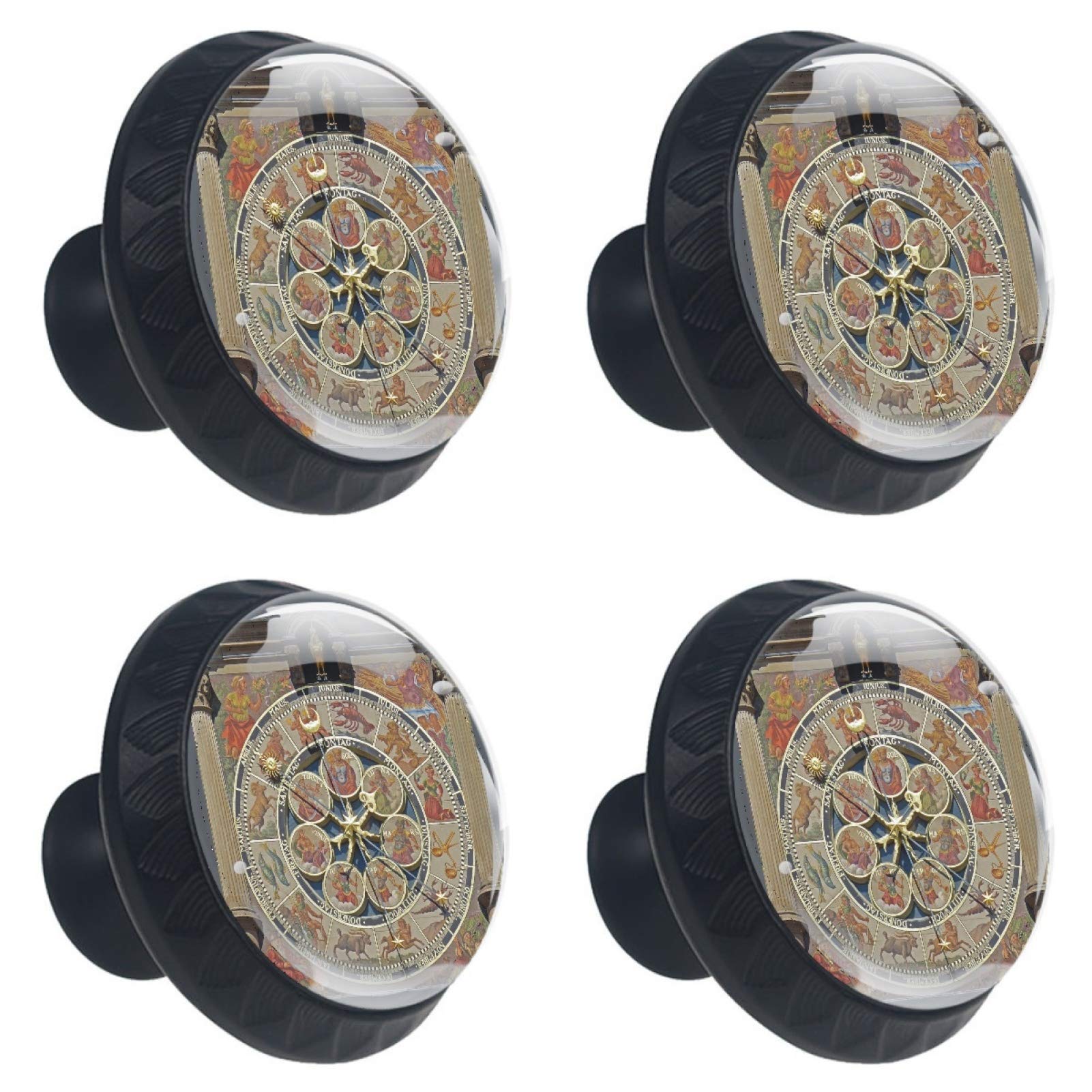 Boutons en verre vintage 30mm pour meuble et placard de cuisine Lot de 4