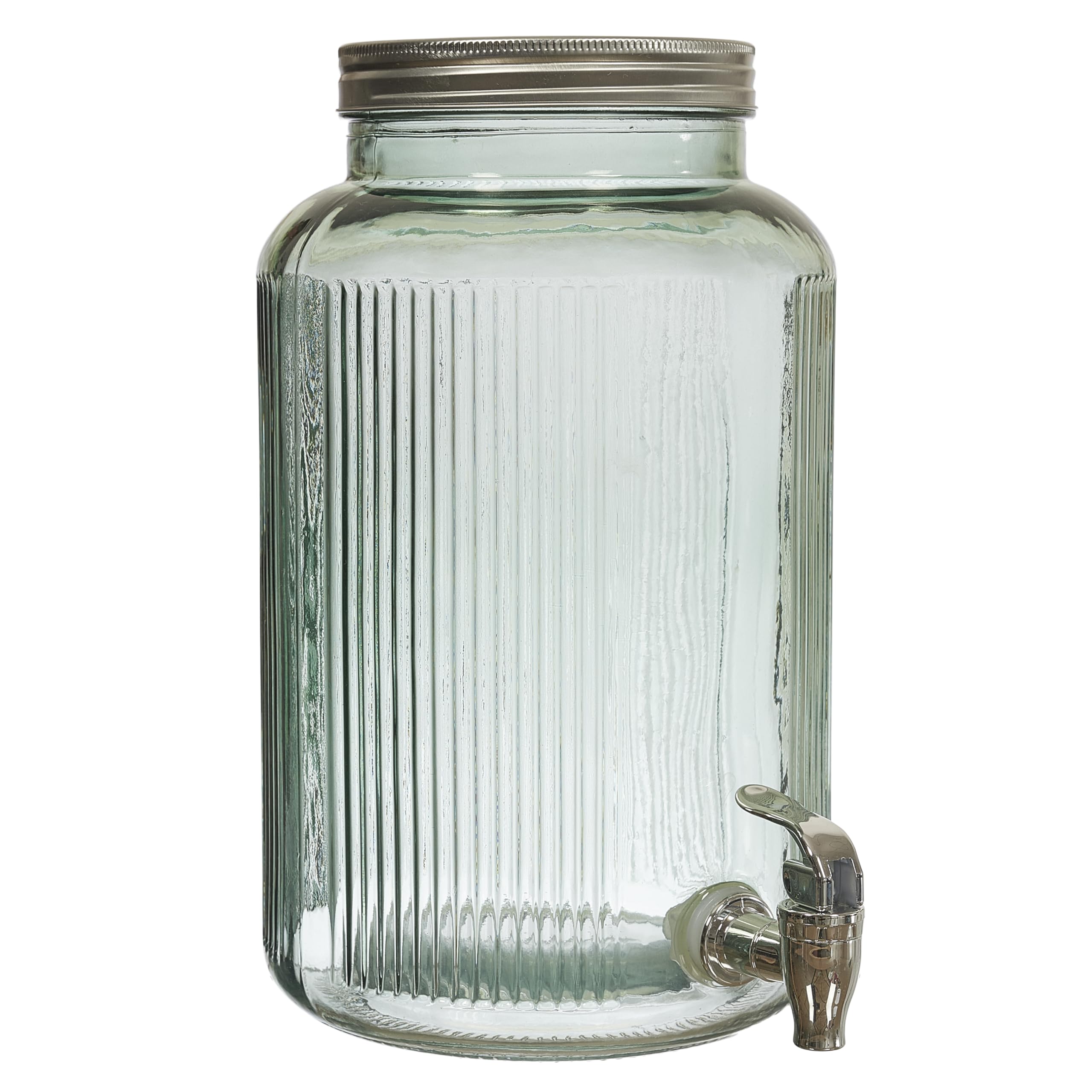 Cook Concept, KA0495, Fontana in Vetro Colorato per Drink e Aperitivi da 5 Litri - Ideale per Cocktail, Birre e Succhi - Design Elegante e Pratico - Verde, 5 Litri