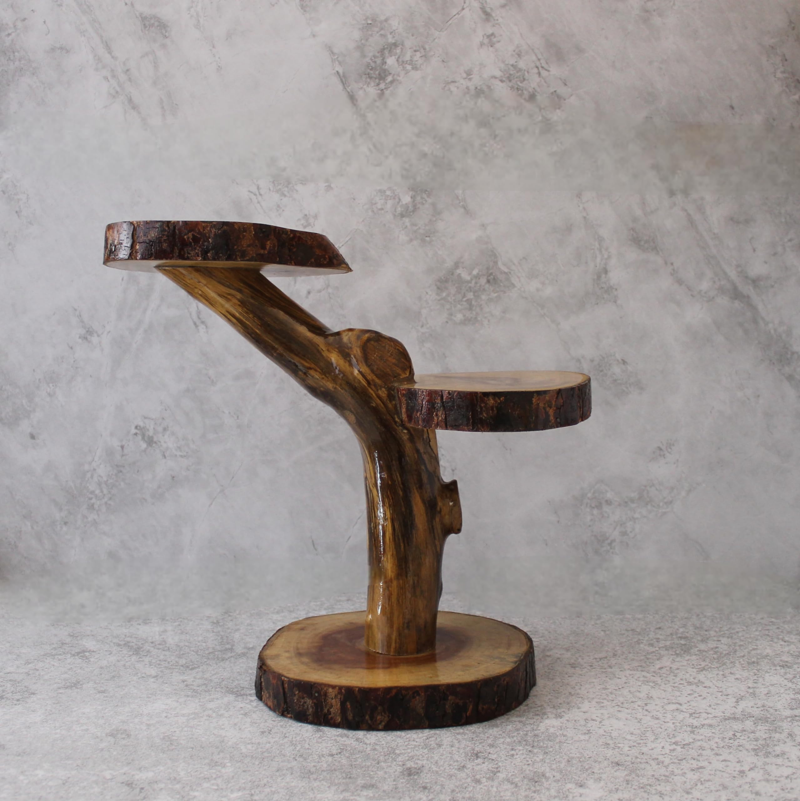 Artisanal Nightstand - Multipurpose Handcrafted Solid Wood Bedside Table with Rustic Charm - Versatile Use for Home D?cor-image-6