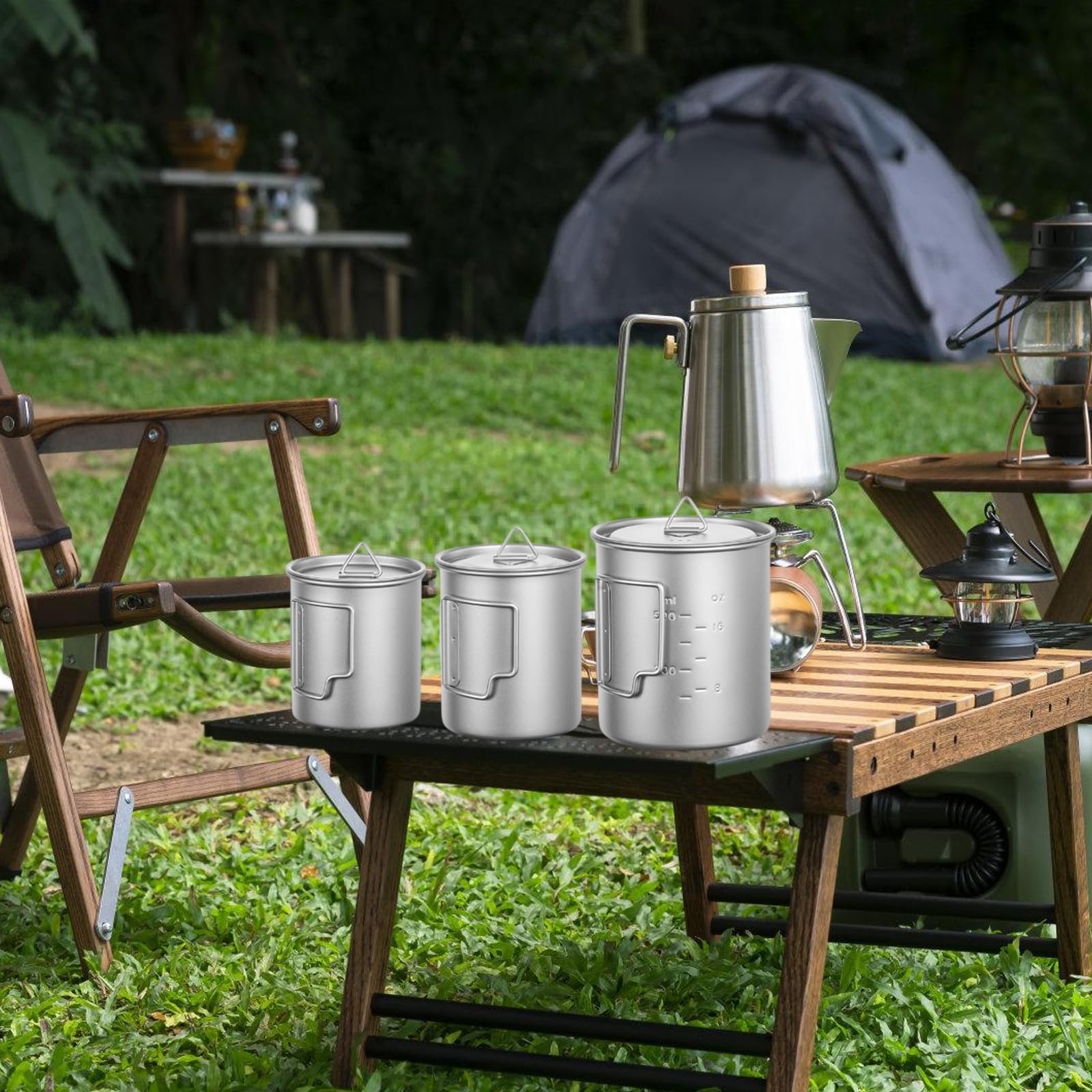 Doppelschichtige isolierte Tassen, Outdoor-Kaffeetasse, Reisebecher, Camping, Picknick-Tasse für bequeme Aufbewahrung und Reisen