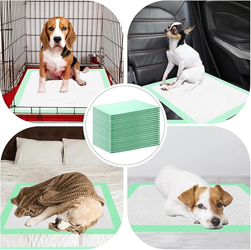 Miniatura 7 de Snkcare Almohadillas para orina de cachorros de 24 x 36 pulgadas, 40 almohadillas desechables para orina de mascotas, súper absorbentes y a prueba