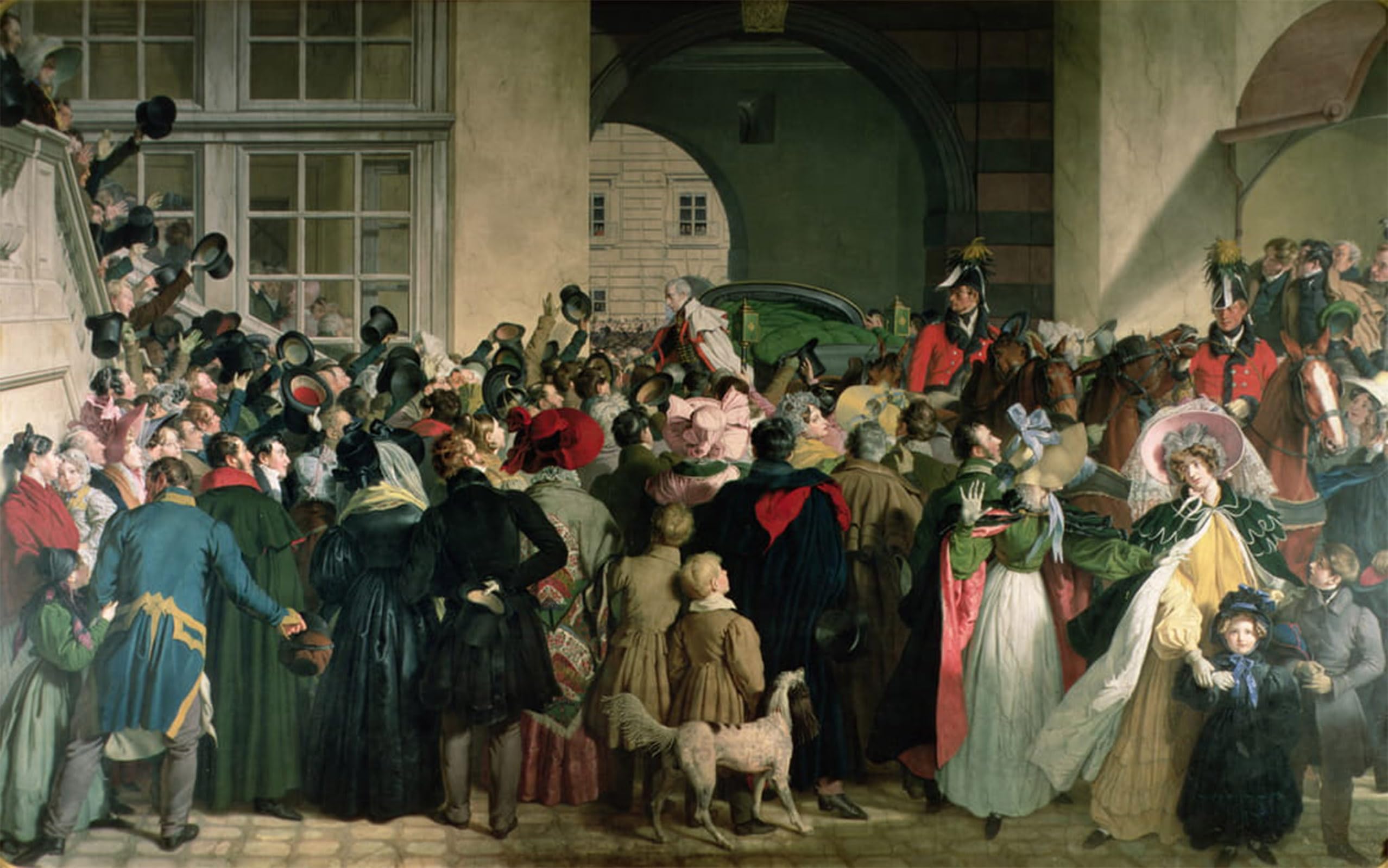 Artxlxxbn No Frame Famous Painting Art Wall Decor Abstract Art Picture The Return Of I Of Austria To Presburg On Th November By Johann Peter Krafft Animal Pictures For Home Decor 60X90cm