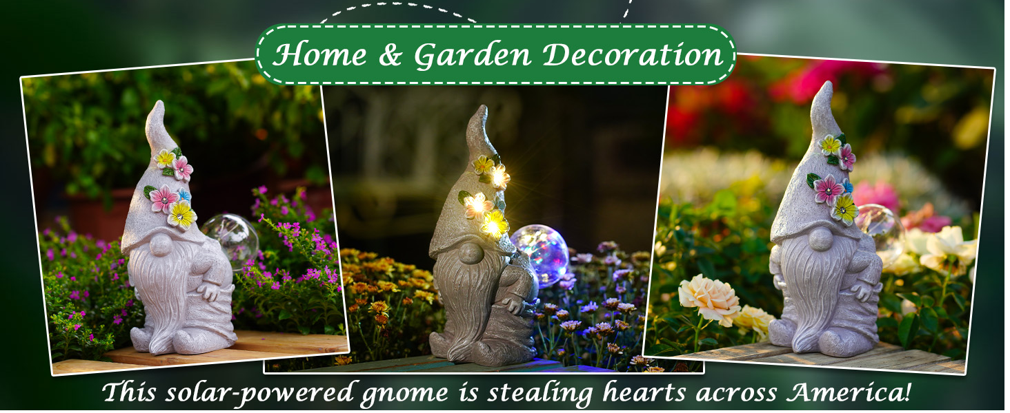 Amazon.com: Nacome Solar Funny Gnome for Garden Decor: Durable