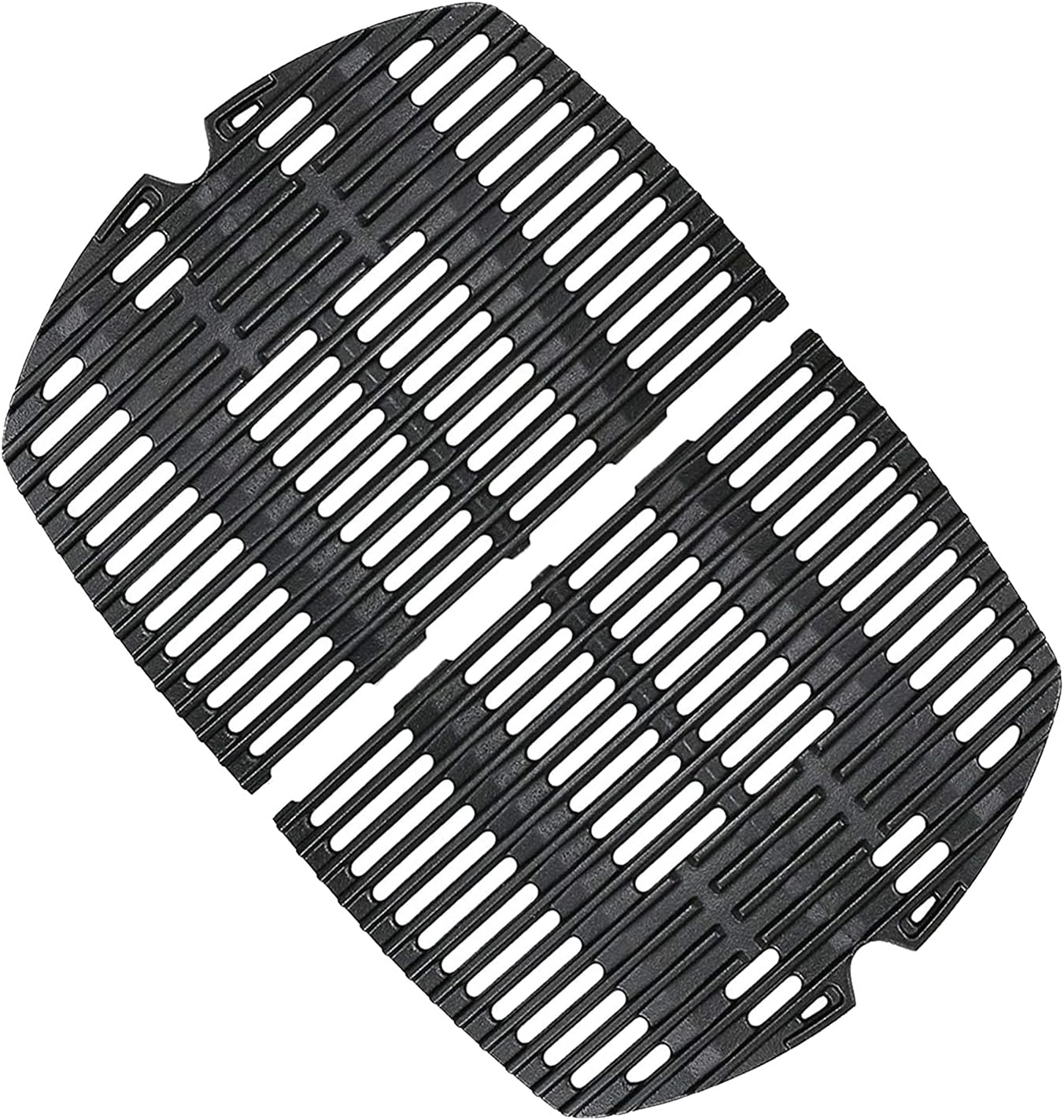 GGC Grill Grates for Weber Q200 Q220 Q2000 Q2400 Q260 Gas Grills, 15.3" x 21.5" Cast Iron Cooking Grates, 2PCS Replacement Parts for Baby Q