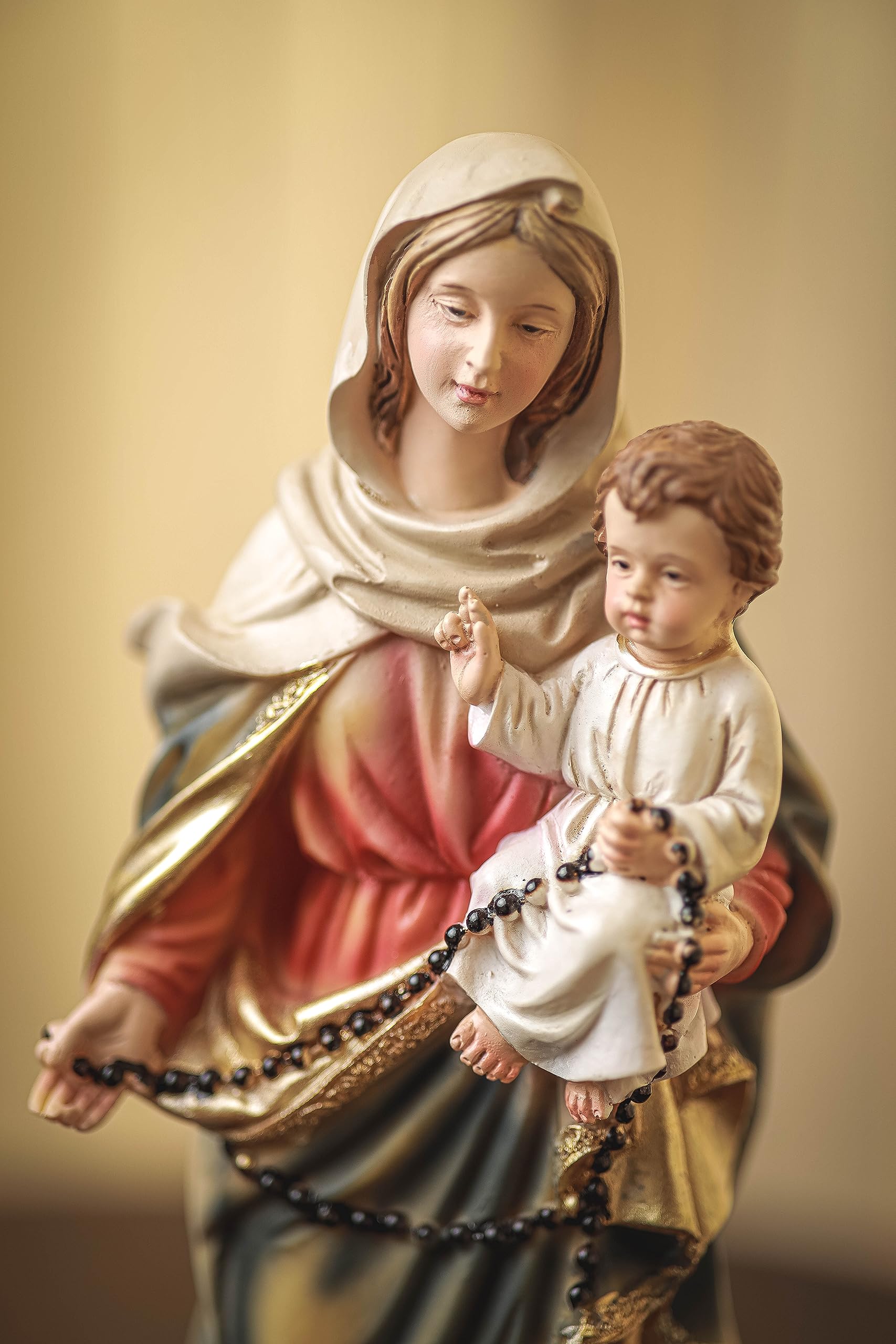 Sacro, Imagem Nossa Senhora do Rosário 30cm Resina Importada 