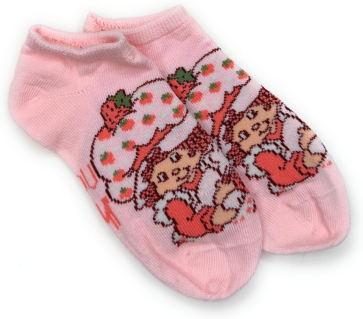 Strawberry Shortcake 5 Pack No Show Ankle Socks, Shoe Size 7.5-3.5