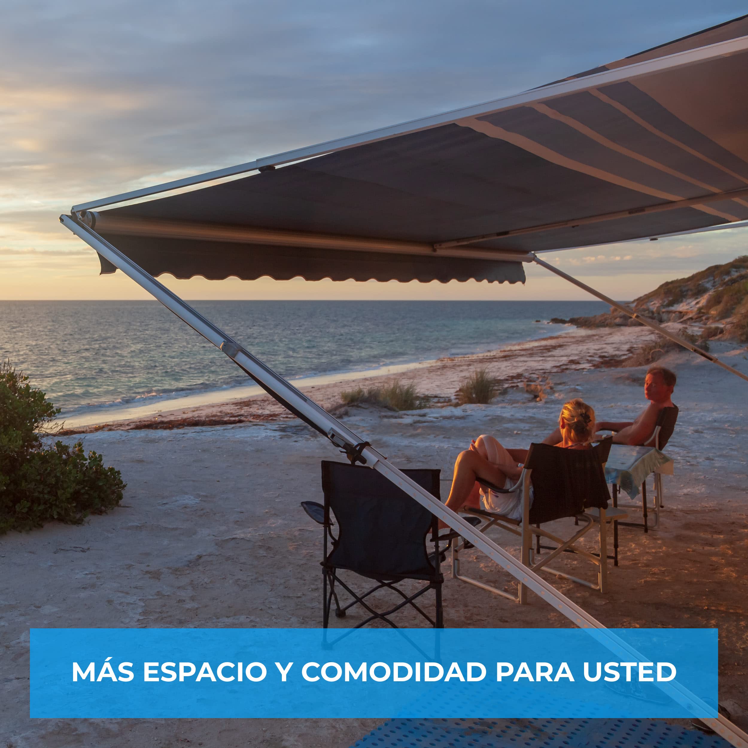 Graft Soporte para toldo (2 Piezas) | Soporte pie de toldo | Soporte pie de toldo para Camper, Autocaravana, Caravana | Adecuado para pie de toldo Thule, Fiamma y DOMETIC | Accesorios para toldo