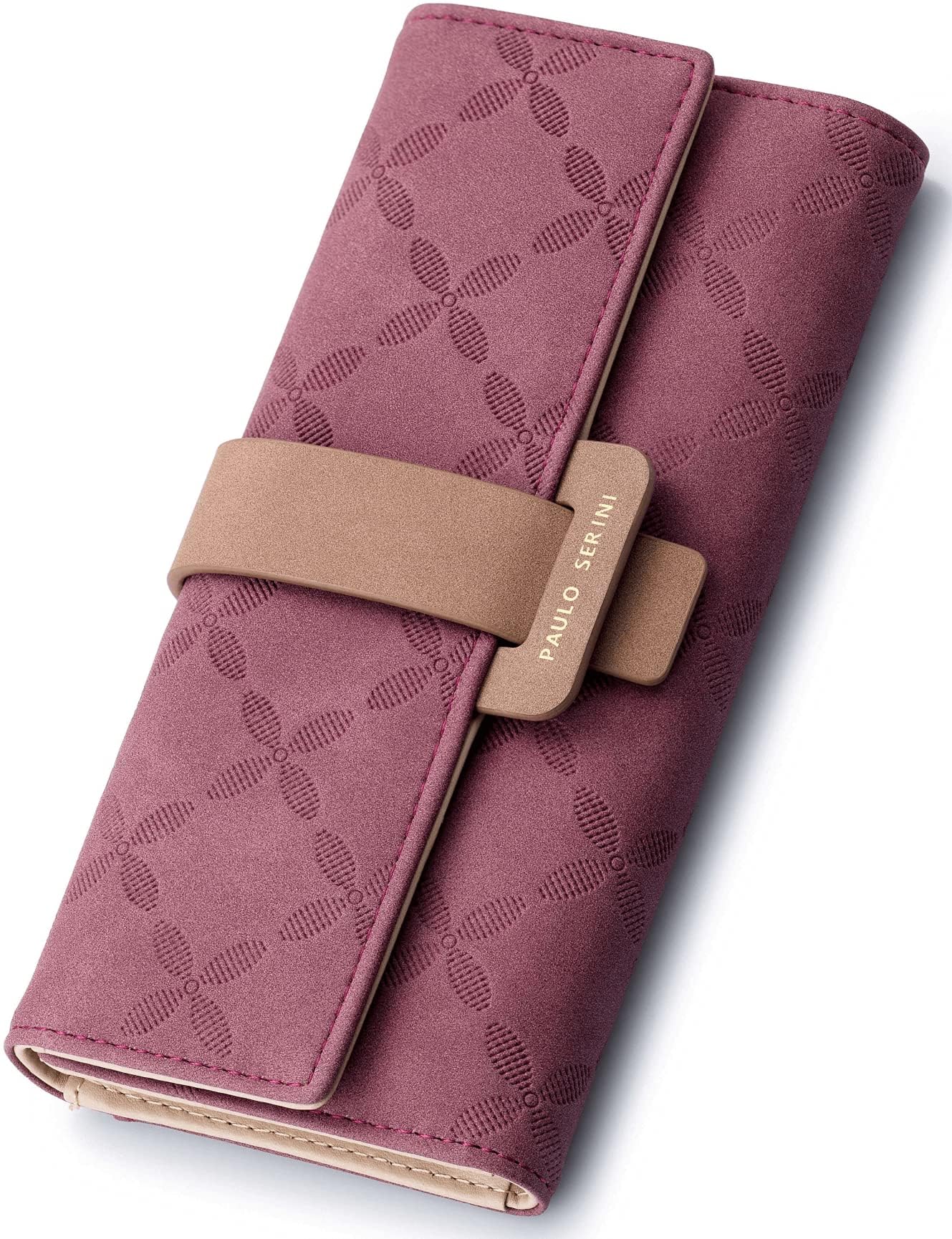 PAULO SERINI Large Purse for Women - Vegan Leather Wallet with 9 Card Slots & Coin Pocket - Ideal for Everyday Use, Stylish & Functional Women's Wallet