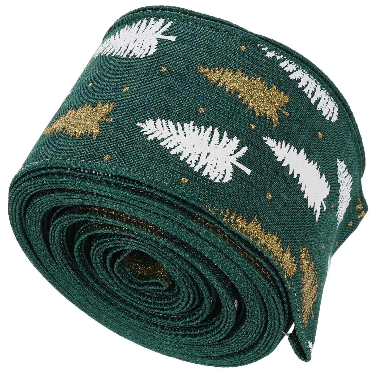 Toyvian 4 Rollen Weihnachtsband Grün aus Polyester für Selbstgemacht