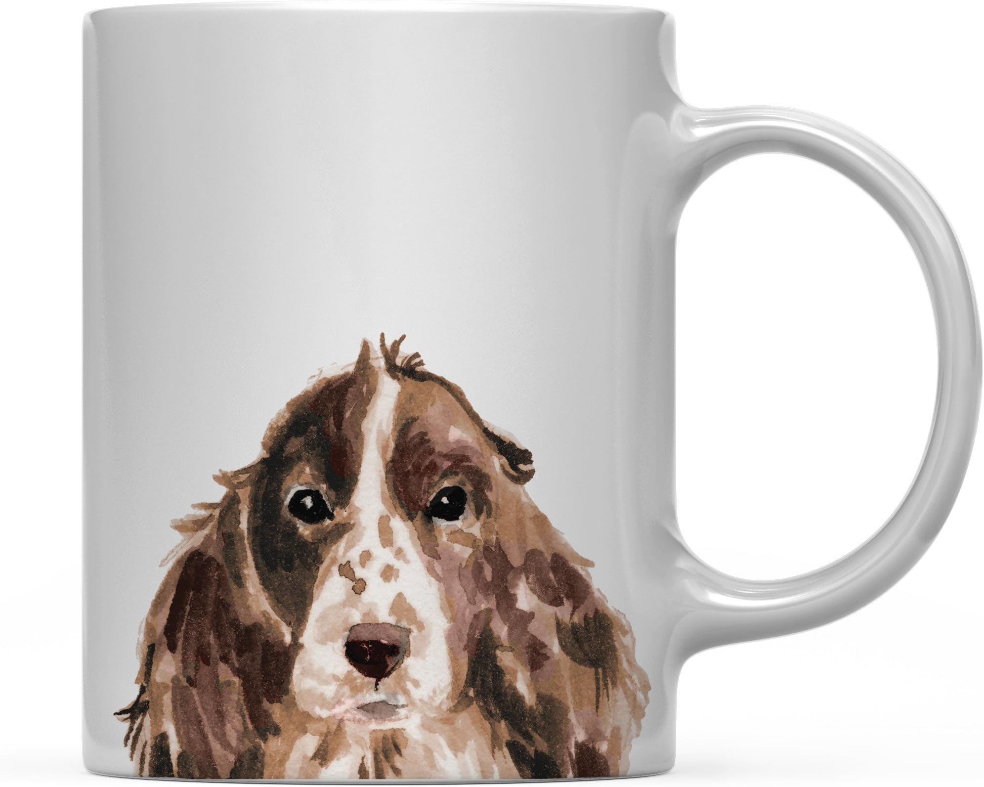 Andaz Press 11oz. Dog Coffee Mug Gift, Brown Cocker Spaniel Up Close, 1-Pack, Pet Animal Lover Birthday Christmas Gift for Her Family