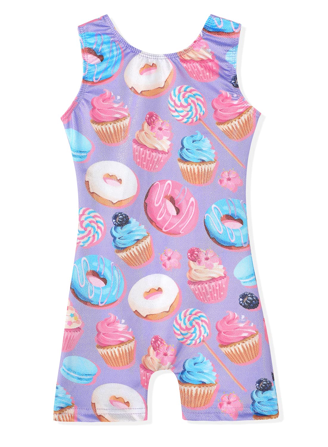 Leotards for Girls Gymnastics Toddler Dance Biketards Mermaid Unicorn Athletic Dance Wear Shiny Rainbow Blue Hotpink