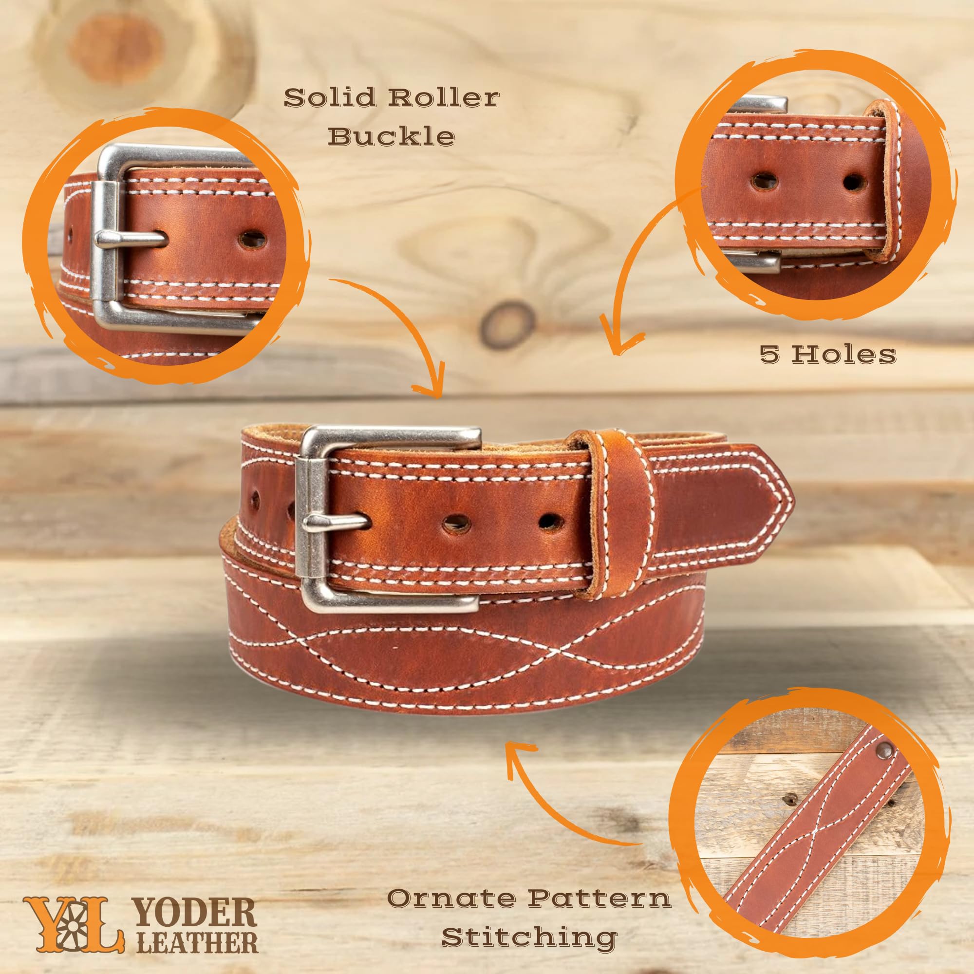 Amish Made Western-Werkzeuggürtel aus Leder