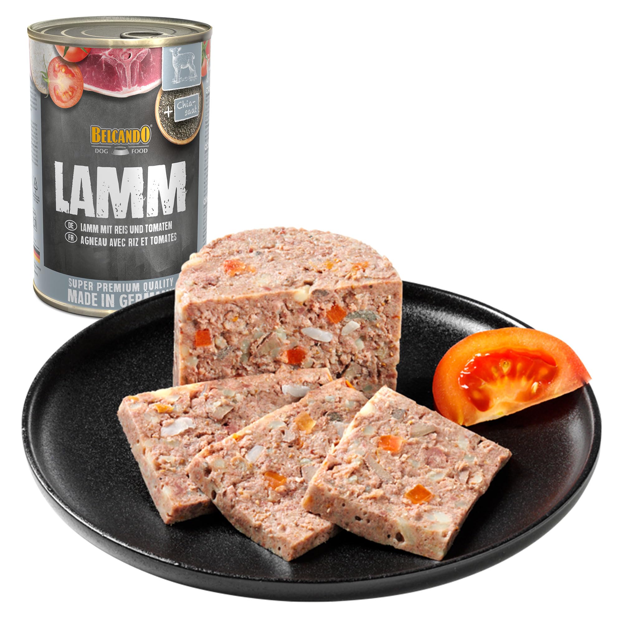 Belcando Super Premium Boîte 6 x 400 g Agneau avec Riz et tomates | Nourriture Humide pour Chiens | Aliment Humide pour Chiens de Toutes Races
