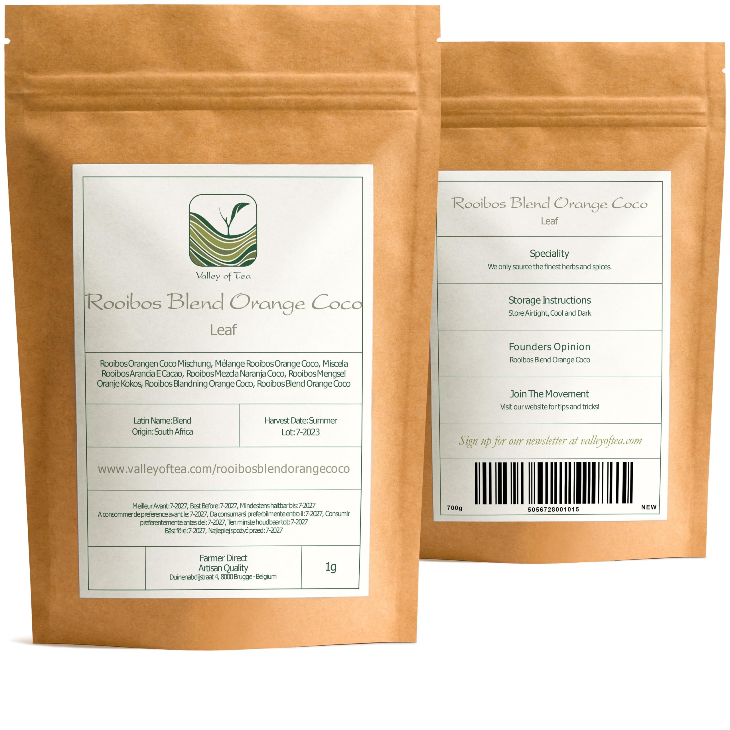 Honeybush Orange Kokos Lose - Honigbusch Kräutertee aus Südafrika Koffeinfrei