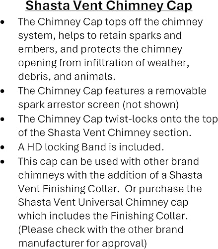 Miniatura 4 de 6" Dia. I.D. Clase A, todo el combustible, SS "Chimney Cap" para chimeneas de ventilación Shasta de 6"