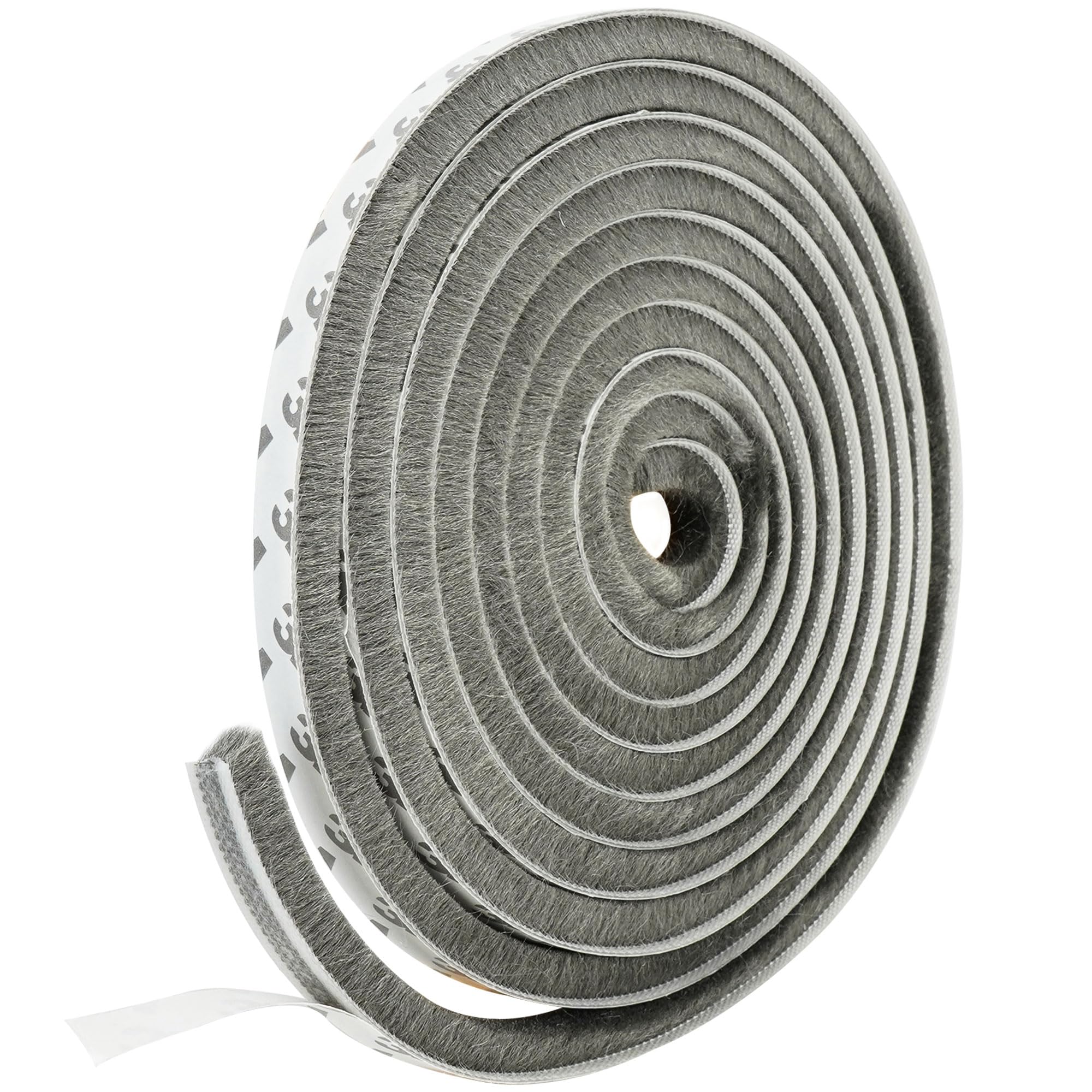 Weather Stripping Self-Adhesive Seal Strip for Doors, Windows Brush Door Insulation Strip Soundproof, Windproof, Dustproof Draft Stopper 0.35"W x 0.35" H, 39.3Ft