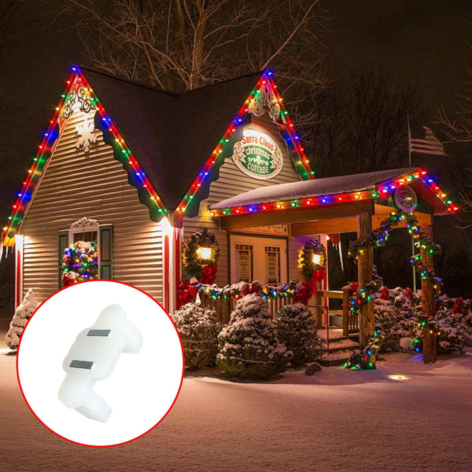 Ganchos Para Luces De Navidad Para Canalones 50 Piezas Ganchos Magnéticos