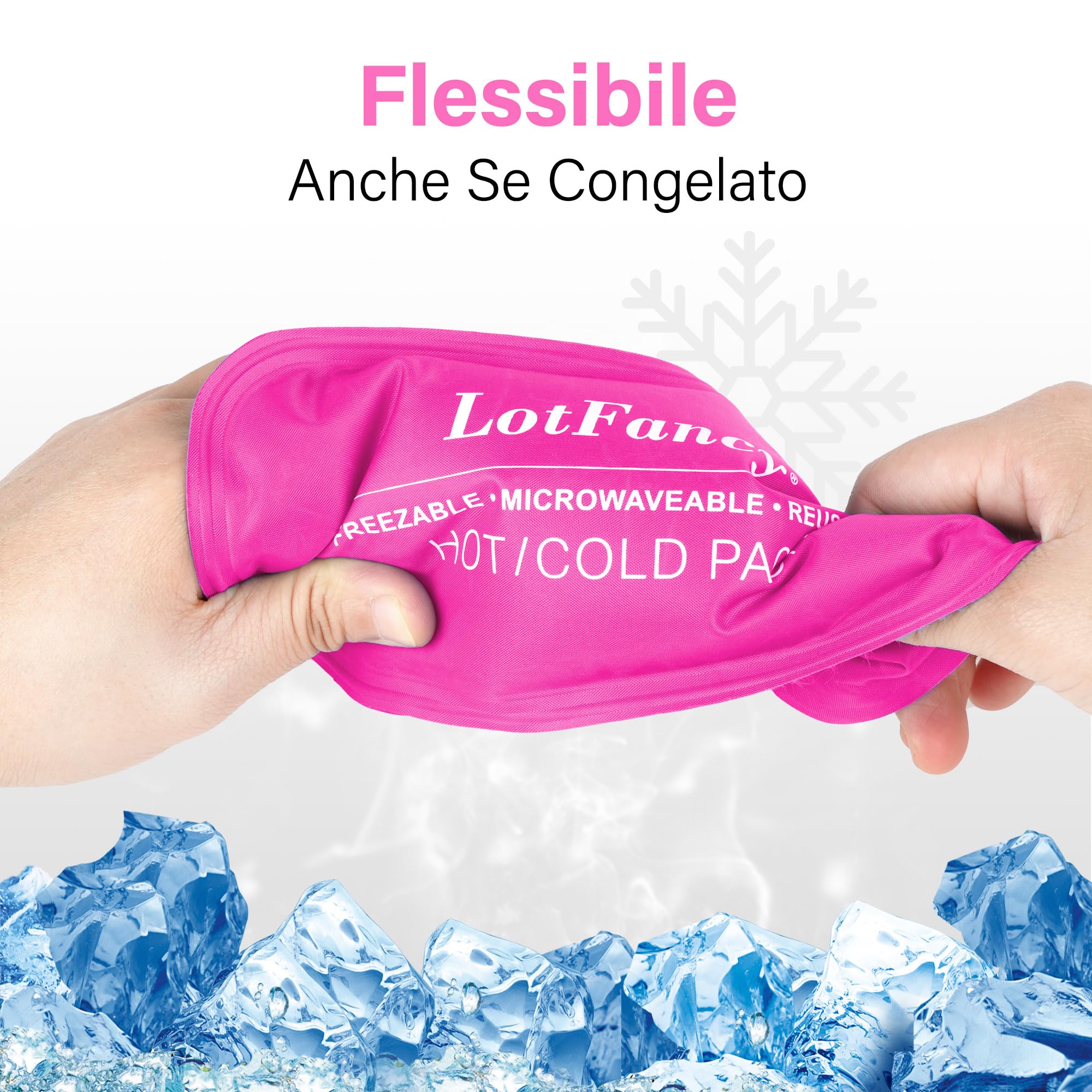 LotFancy Compresse Rinfrescanti per Denti del Giudizio, 4 Compresse Rinfrescanti per Raffreddamento per Mal di Denti, Mascella e Testa, Impacco di Ghiaccio Caldo e Freddo per Dolore Mandibolare (Rosa)