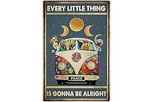 Bestylez Vintage Hippie Poster: "Every Little Thing Is Gonna Be Alright"