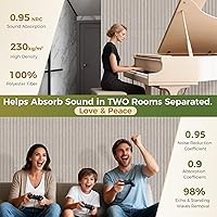 Vista 4 de Paneles acústicos grandes de dos capas, paquete de 4 paneles acústicos de 47.2 x 23.6 x 0.72 pulgadas, paneles acústicos de alta densidad, paneles