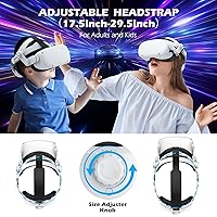Vista 7 de Battery Head Strap Compatible with Quest 2 - YOGES 5000mAh Rechargable Adjustable Headstrap to Extend Playtime and Comfort for VR Headset, Super