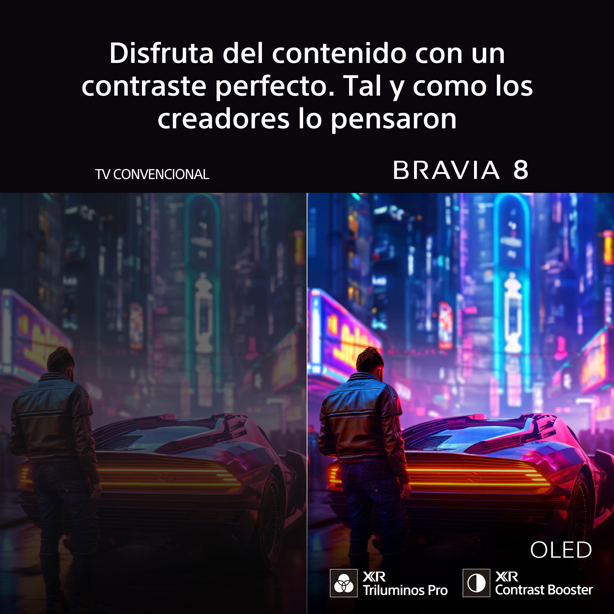Sony BRAVIA 8 OLED 77" – Televisor 4K HDR con Dolby Vision Atmos, IMAX Enhanced y Procesador Cognitive XR, Google TV, 120Hz, Ideal para Cine y Gaming con PS5 – Negro