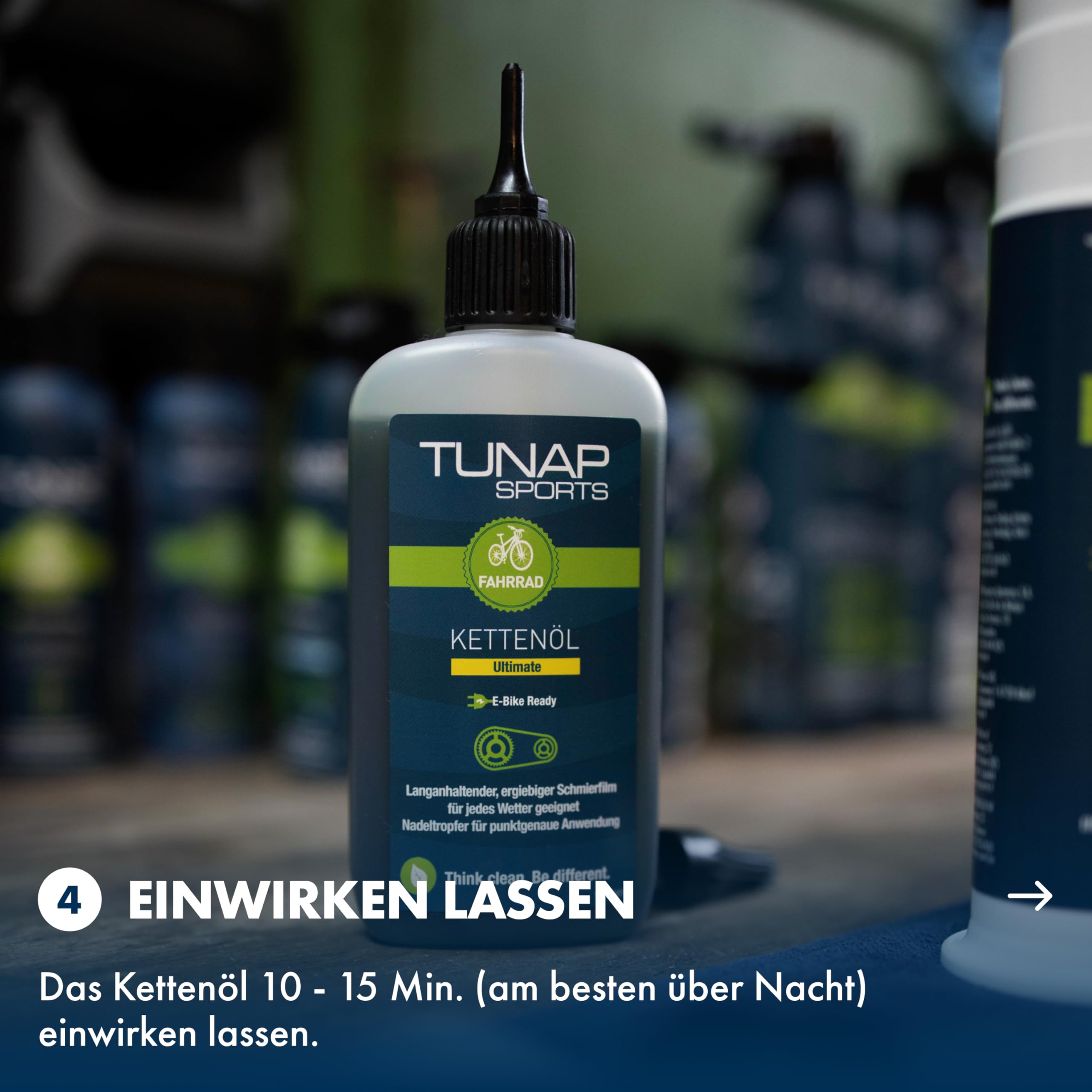 TUNAP SPORTS Olio per catena Ultimate – Flacone contagocce da 100 ml | Lubrificazione a lungo termine per pignone, cambio e catena | Applicazione precisa | Made in Germany