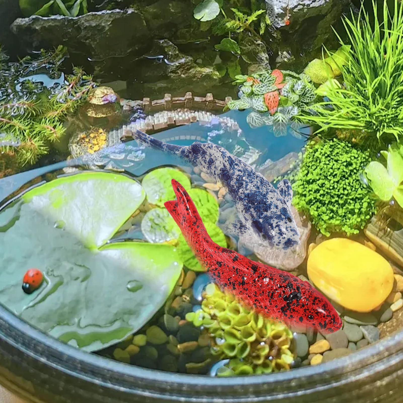 Homoyoyo 5pezzi Decorazioni di Pesci Finti Galleggianti per Acquario Pesci Finti Compatti Realistici per Vasche di Acqua Dolci o Salate Accessori Decorativi per Acquario di Casa o Ufficio
