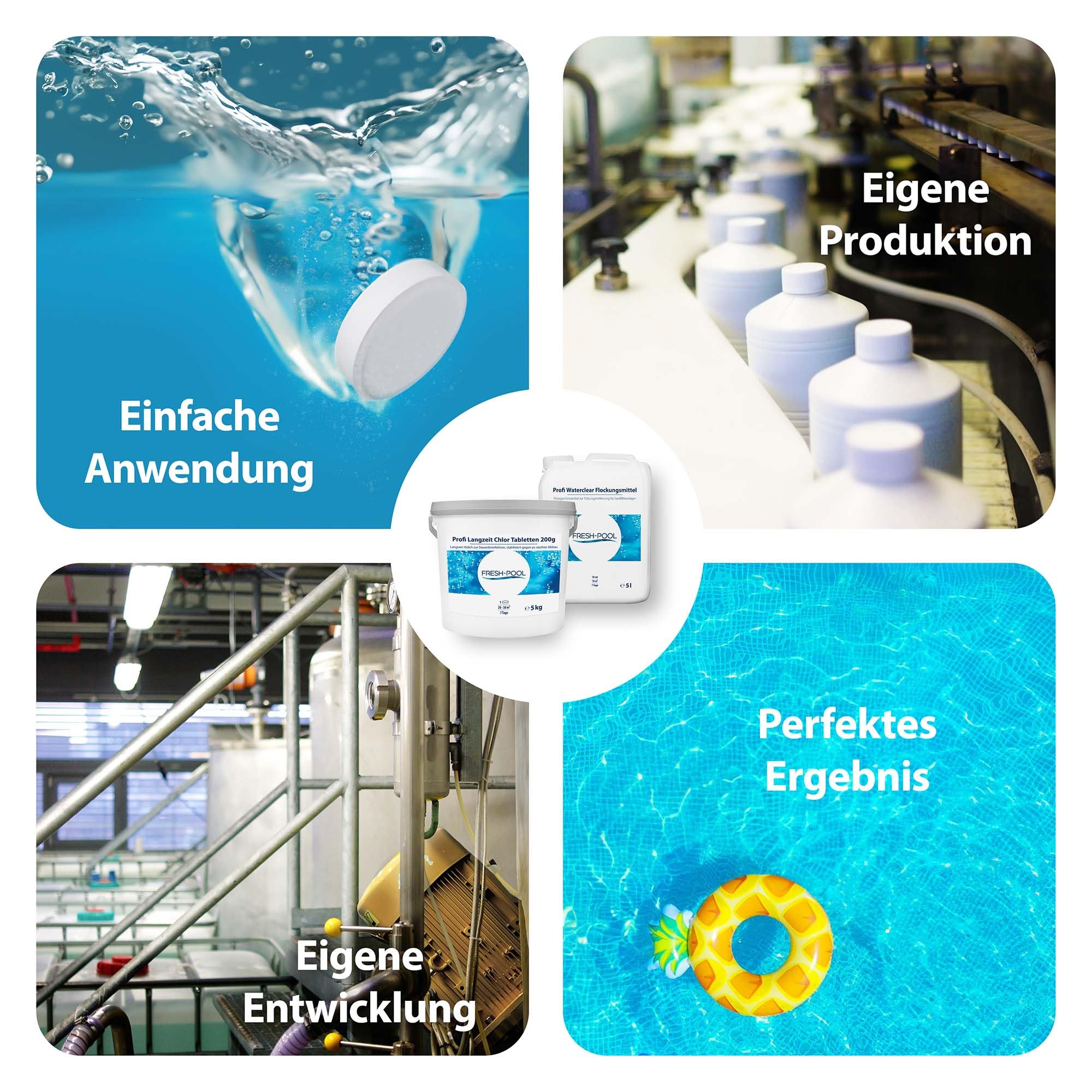 Fresh-Pool Profi pH+ Plus Granulat 5 kg - ph Heber Pool Granulat | ph Plus Pool Granulat | ph Wert Heber | ph+ Granulat | ph Granulat