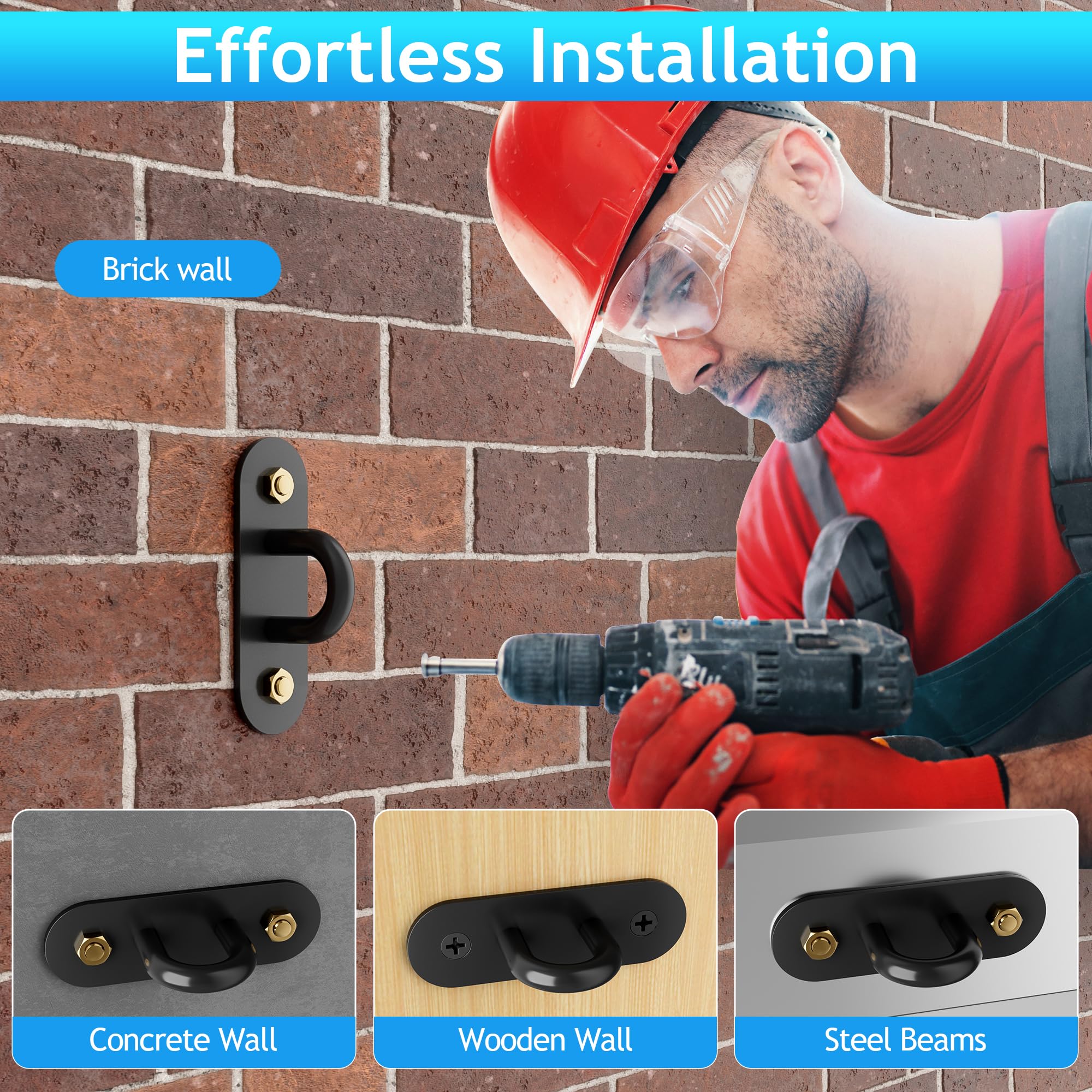 Amazon.com: SAYAYO Pad Eye Plate Hooks U Ceiling Hook for