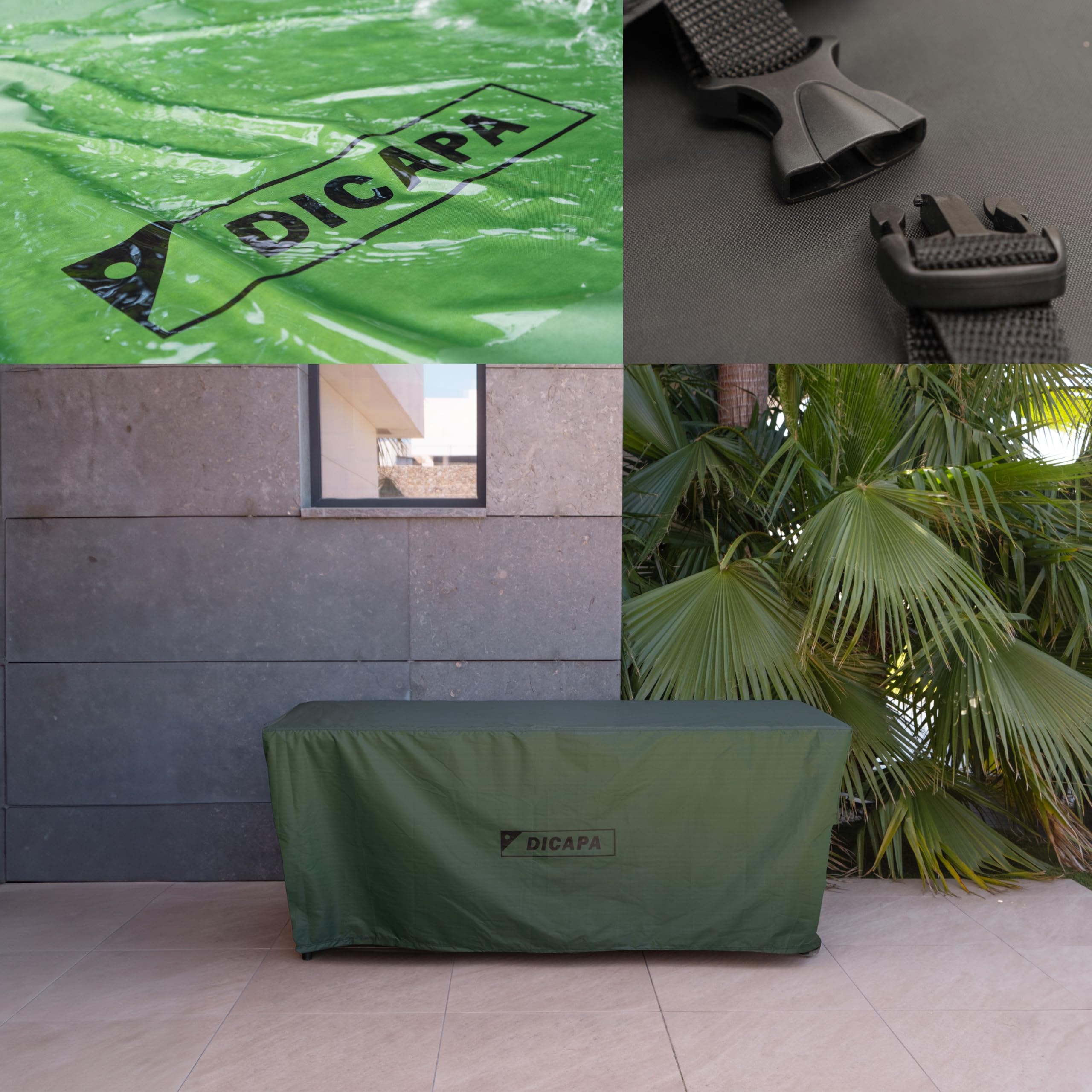 Copertura Per Tavolo Da Esterno DICAPA - Impermeabile, 200x160x70 Cm, Nero - Foto 13