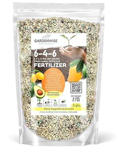 6-4-6 Fertilizante para árboles de aguacate y cítricos para plantas de interior y plantas de exterior  Fertilizante nitrogenado de liberación rápida