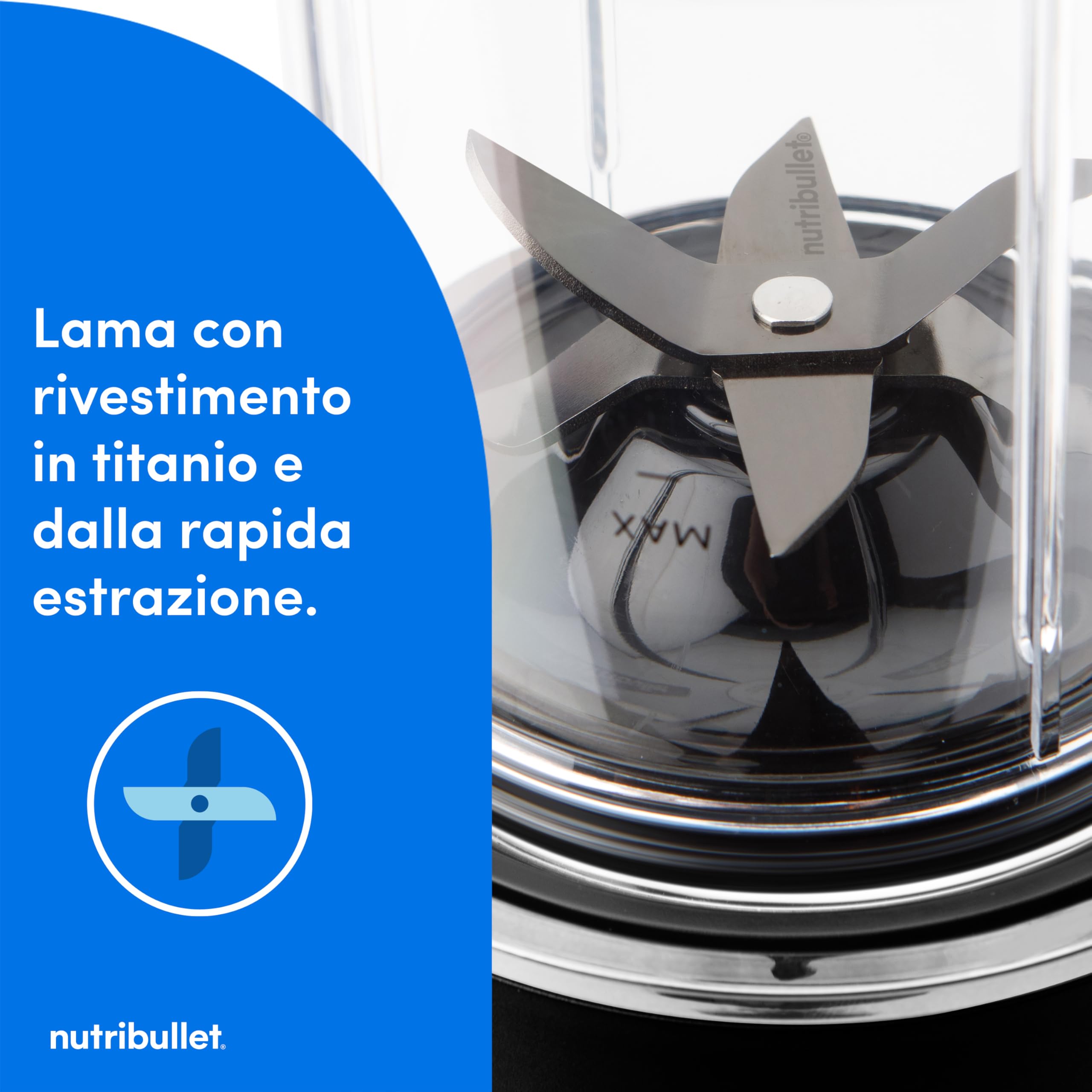 nutribullet Ultra NB1206MB, Frullatore con Contenitore in Tritan, Lame in Acciaio Inossidabile, Frullatore Elettrico per Smoothie, Bicchieri da 900ml e 700ml, 2 Coperchi To-Go, 1200W, Grigio