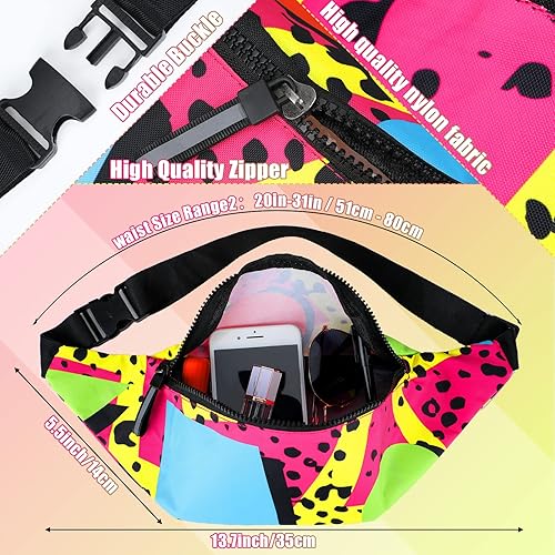 Miniatura 3 de JenPen Juego de 2 sombreros tipo cangurera de los años 80 y 90 para hombres y mujeres, accesorios retro para fiestas deportivas de verano