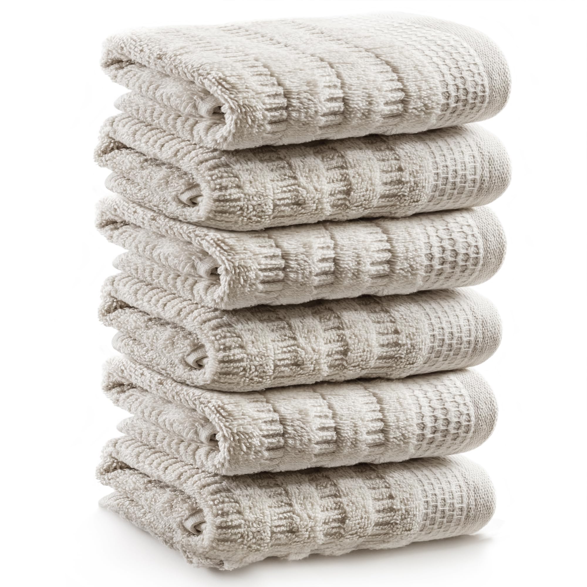 Softerry Pure Organic Cotton Washcloth Set - 100% Soft Cotton - Extra Absorbent and Durable - 500 GSM Quick Dry - Luxury Hotel & Spa Quality - Fade